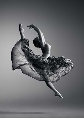 Ballerina jumping