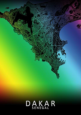 Dakar Rainbow City Map