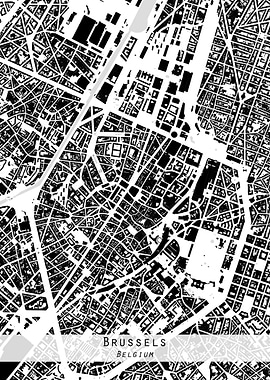 Brussels city map