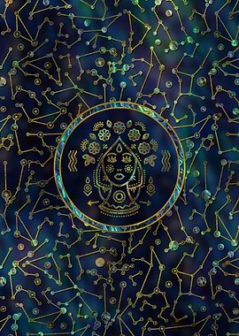 Virgo Zodiac Gold Abalone