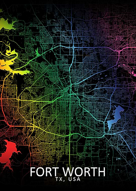 Fort Worth Rainbow CItyMap