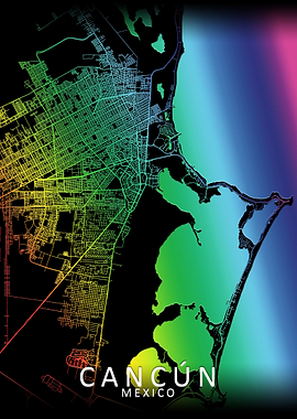 Cancun Rainbow City Map