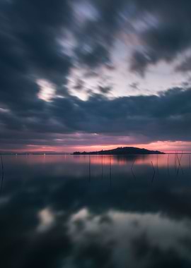 Silhouette of Isle Polvese