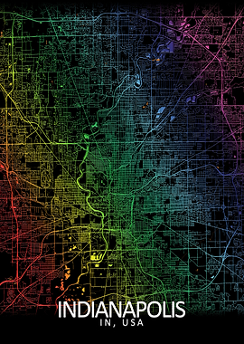 Indianapolis Rainbow Map