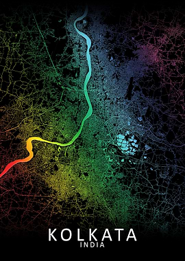 Kolkata Rainbow City Map