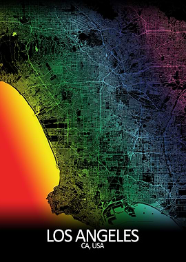 Los Angeles Rainbow Map