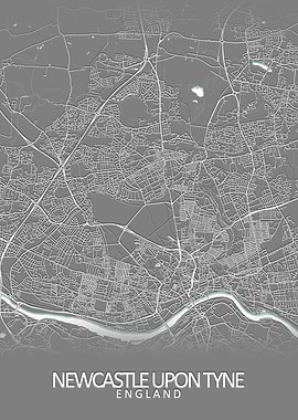 Newcastle Grey City Map