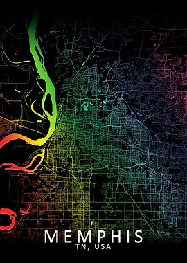 Memphis Rainbow City Map