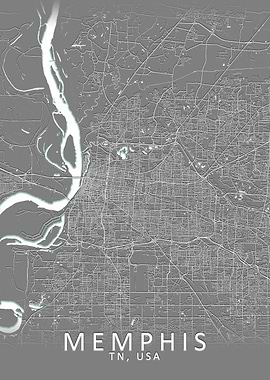 Memphis Grey City Map