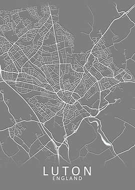 Luton Grey City Map
