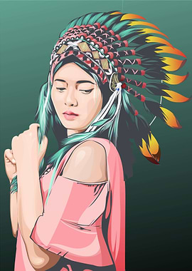 Beautiful jungle girl