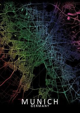 Munich Rainbow City Map