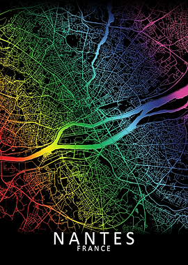 Nantes Rainbow City Map