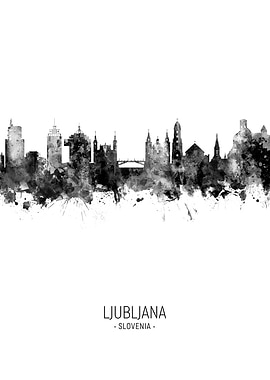 Ljubljana Slovenia Skyline