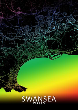 Swansea Rainbow City Map