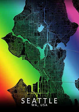Seattle Rainbow City Map