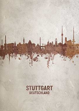 Stuttgart Germany Skyline