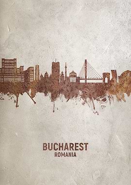 Bucharest Romania Skyline