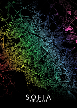 Sofia Rainbow City Map