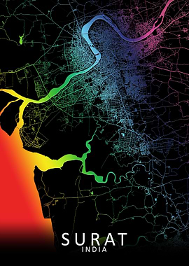 Surat Rainbow City Map