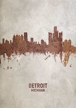 Detroit Michigan Skyline