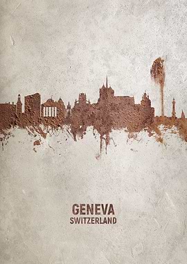 Geneva Switzerland Skyline