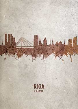 Riga Latvia Skyline