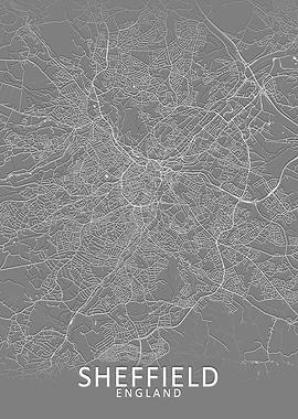 Sheffield Grey City Map
