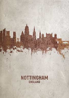 Nottingham England Skyline