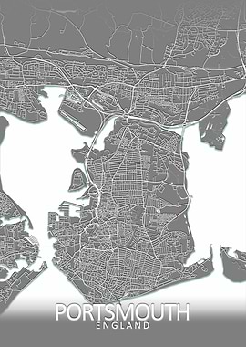 Portsmouth Grey City Map