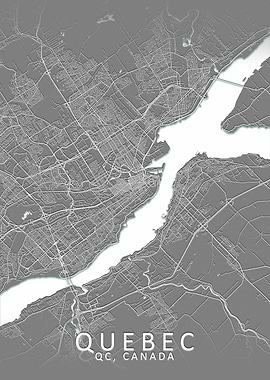 Quebec Grey City Map