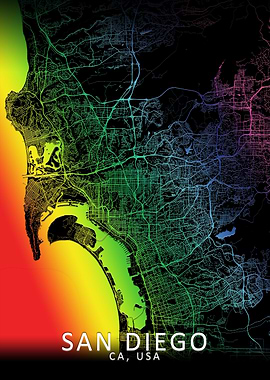 San Diego Rainbow City Map