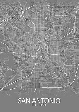 San Antonio Grey City Map
