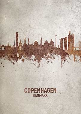 Copenhagen Denmark Skyline