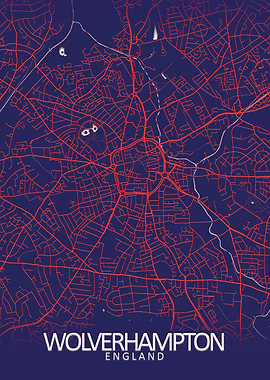 Wolverhampton Dark BlueMap