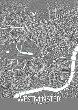 Westminster Grey City Map