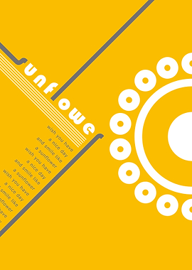 O of sunflower in bauhaus