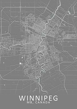 Winnipeg Grey City Map