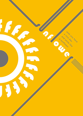 F of sunflower in bauhaus