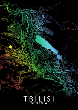 Tbilisi Rainbow City Map