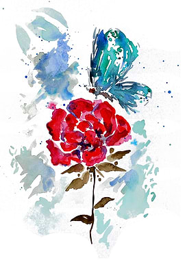 Rose and Butterfly