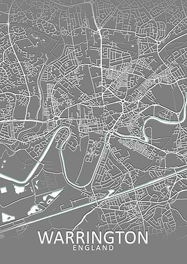Warrington Grey City Map