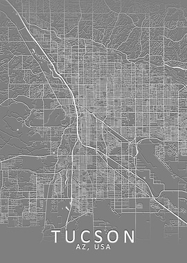 Tucson Grey City Map