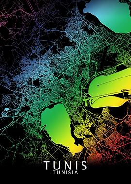 Tunis Rainbow City Map