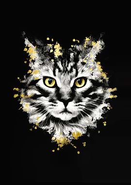 Cat with yellow eyes