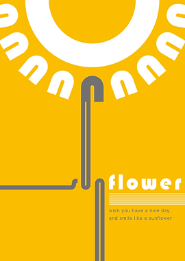 U of sunflower in bauhaus