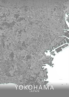 Yokohama Grey City Map