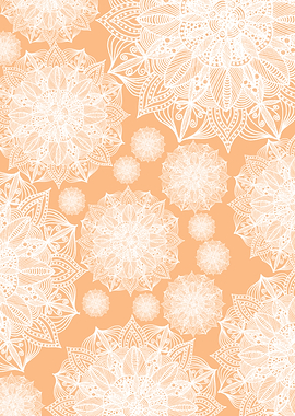 White and Apricot Mandala
