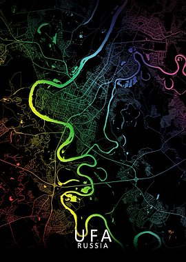 Ufa Rainbow City Map