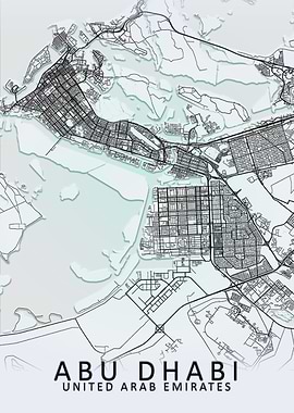 Abu Dhabi White City Map